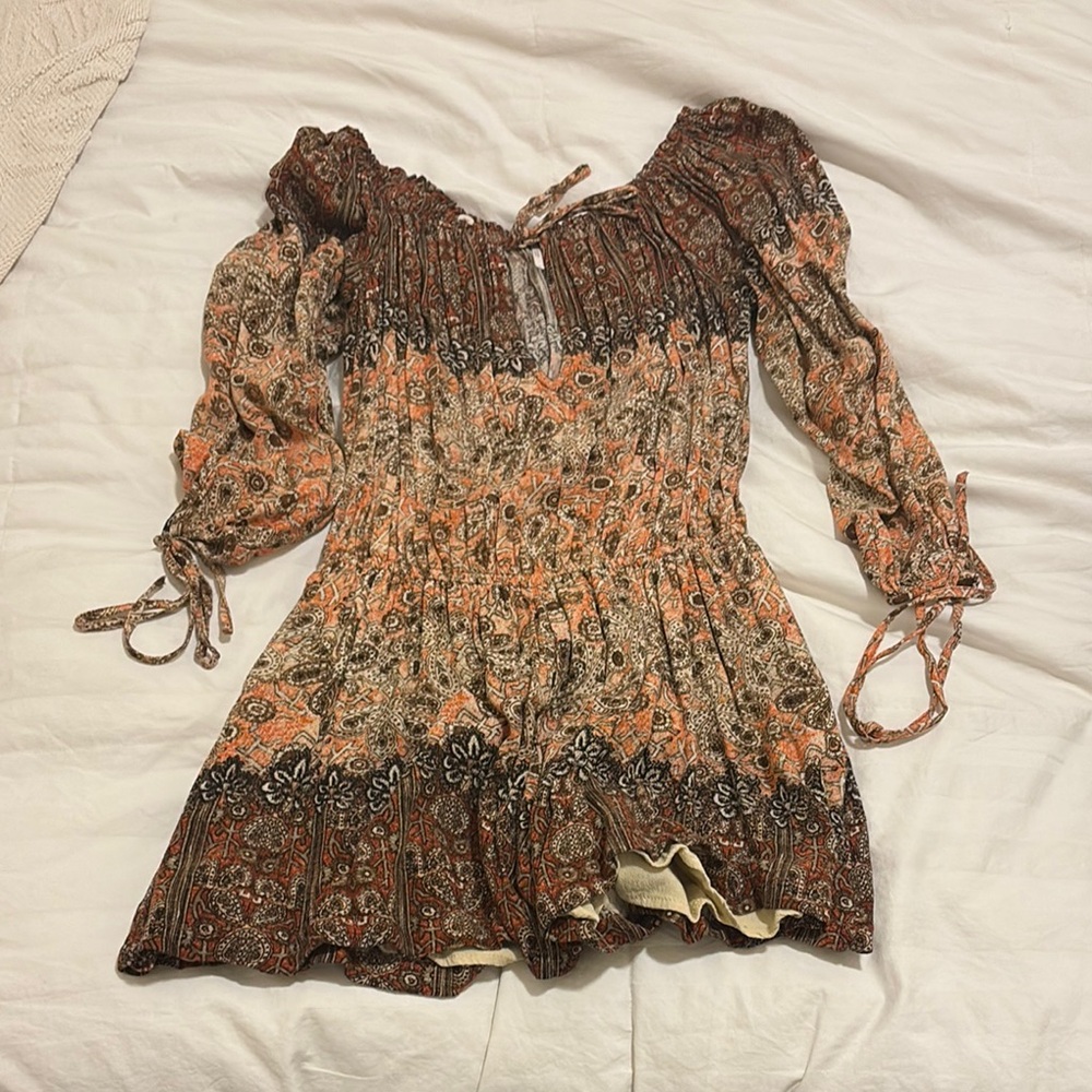 Free People Boho Floral Romper - Multicolor